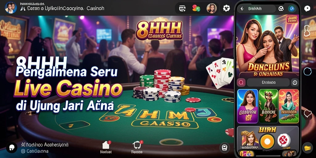 Tampilan gameplay Live Casino yang seru di 8HHH.