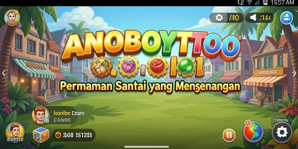 Tampilan gameplay ANOBOYTOTO yang penuh warna dan menenangkan.