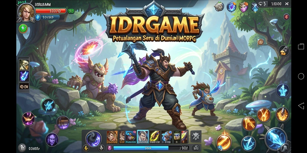 Screenshot gameplay IDRGAME dengan aksi pertempuran mendebarkan di dunia MMORPG.