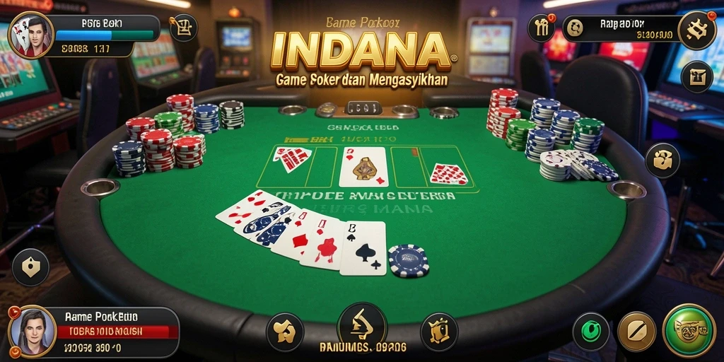 Tampilan gameplay Poker yang seru di INDAAA.