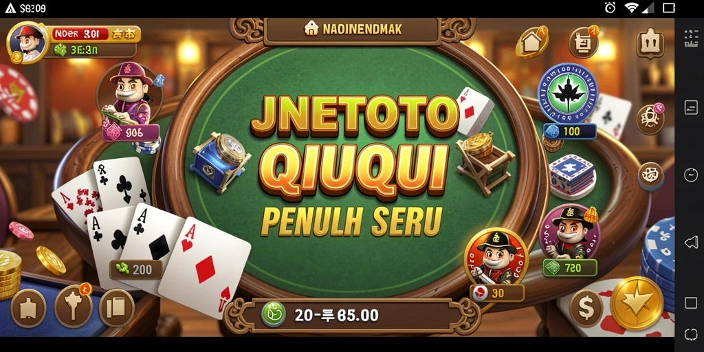 Screenshot utama JNETOTO menampilkan aksi QiuQiu yang penuh strategi.