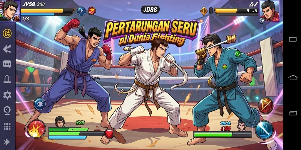 Tampilan aksi seru dalam permainan Fighting JVS88.