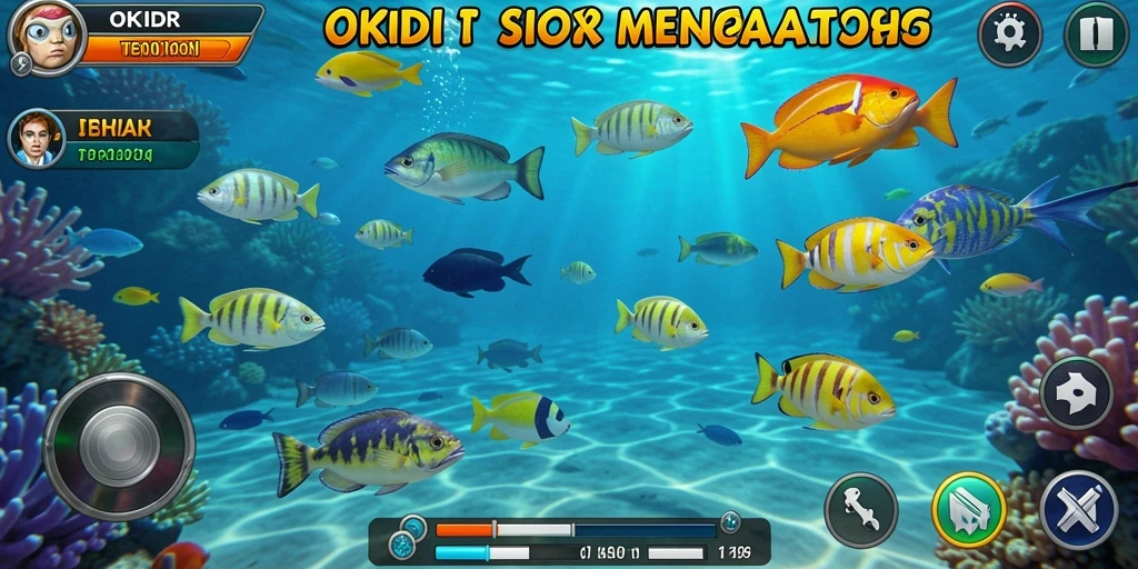 Tampilan screenshot gameplay Tembak Ikan yang seru dan menantang.