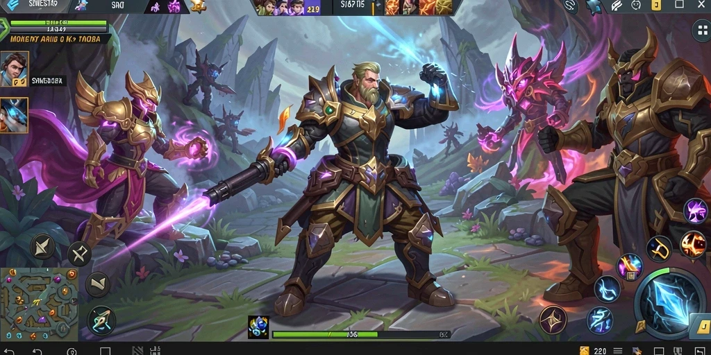 Screenshot menunjukkan aksi seru dalam permainan MOBA SEMESTA69.